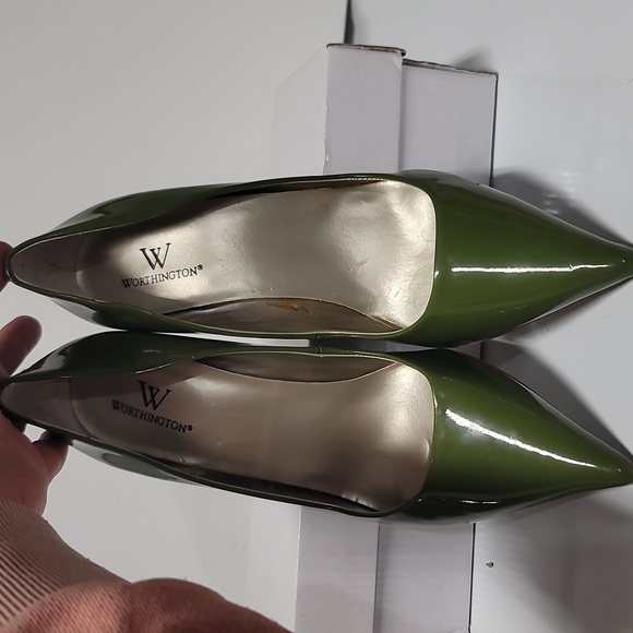 Worthington Green Patent Stiletto Pumps - Picture 10 of 12